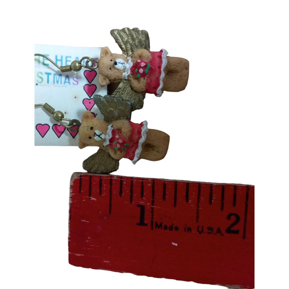 Christmas Holiday Jewelry Set Necklace Earrings Angel Bear Tree Pin Kitsch - Picture 9 of 13